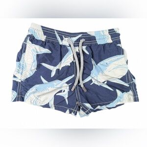 VILEBREQUIN Boys Shark Print Lined Swim Trunks - 4Y